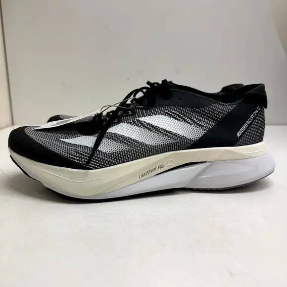 NWT adidas Adizero Boston 12 Running Shoes Black/White/Carbon Women's 10.5